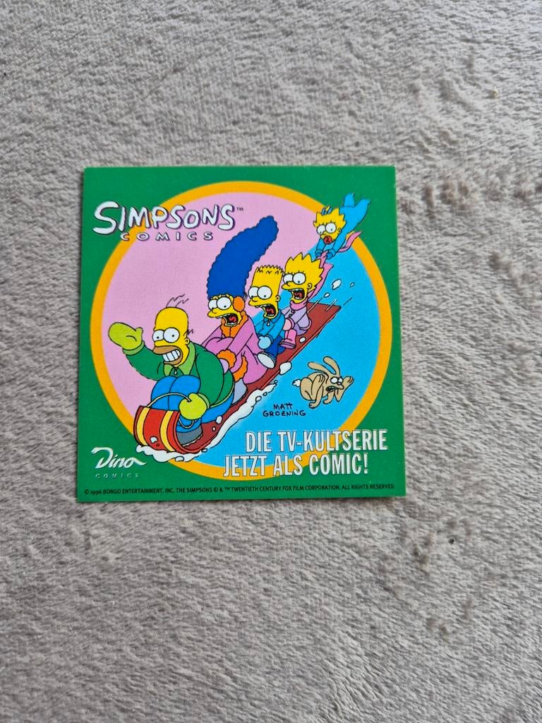 Sticker Simpsons, Verzamelen, Ophalen of Verzenden