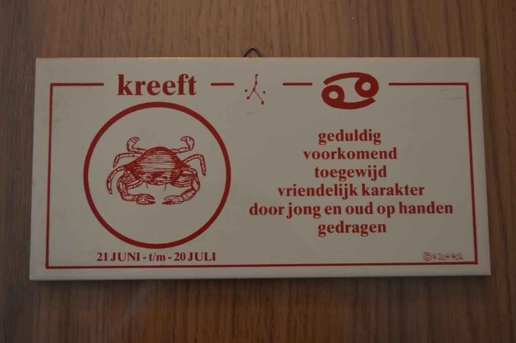 *Wanddecoratie tegel "Kreeft", Ophalen of Verzenden, Gebruikt