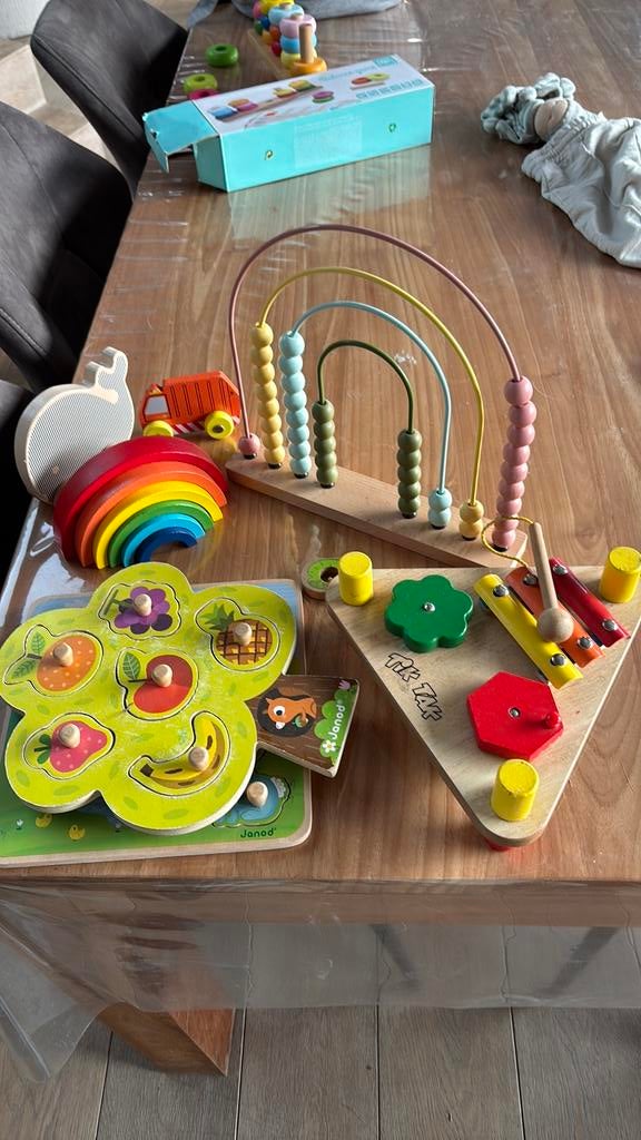 Set houten babyspeelgoed, Ophalen, Zo goed als nieuw