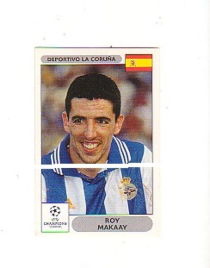 Panini Champions League Deportivo Roy Makaay 2000-2001, Envoi, Comme neuf, Affiche, Image ou Autocollant