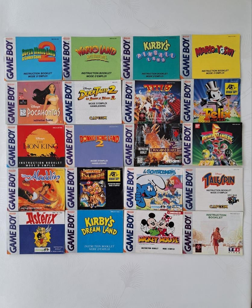 Notice de jeux gameboy. Vente à l'unité. Rendez-vous possibl, Enlèvement ou Envoi, Comme neuf