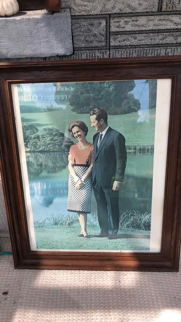 Portret Boudewijn en Fabiola, Antiek en Kunst, Ophalen