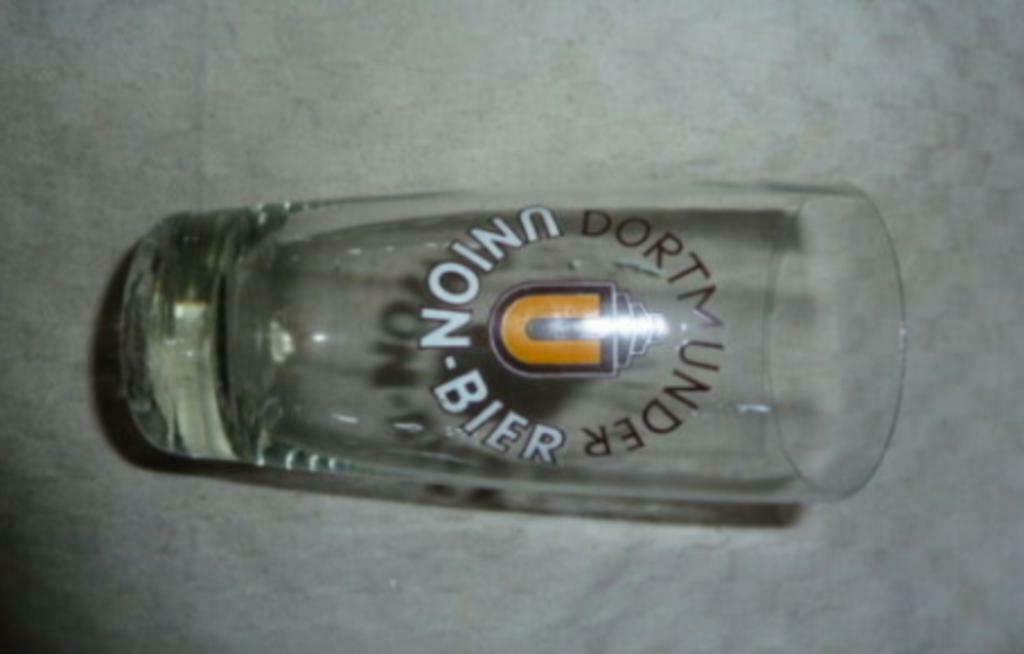#G bier glas DORTMUNDER UNION - BIER 0,25L ' Facetten ', Ophalen of Verzenden, Gebruikt, Bierglas