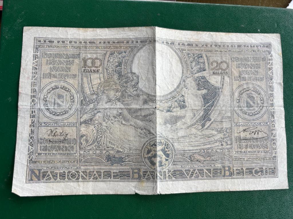 Billet de 20 Belgas (100 francs) 1941, Enlèvement ou Envoi, Billets en vrac