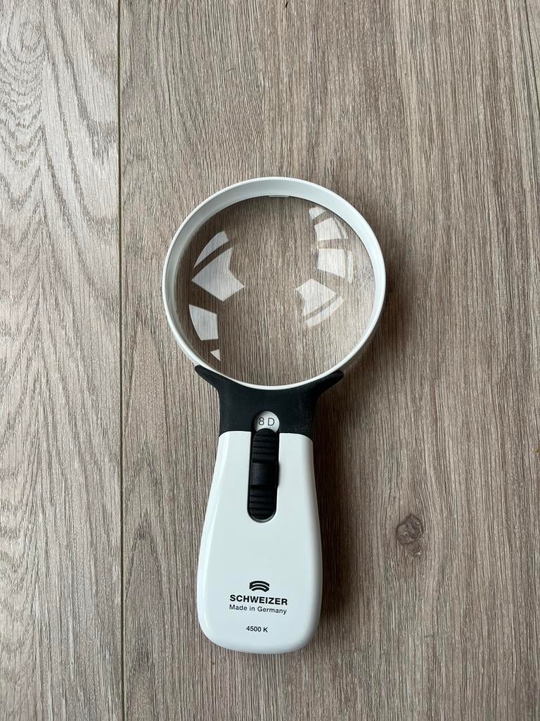 Schweizer ERGO-Lux MP Mobil Loupe éclairante à main, Enlèvement ou Envoi, Comme neuf, Loupe