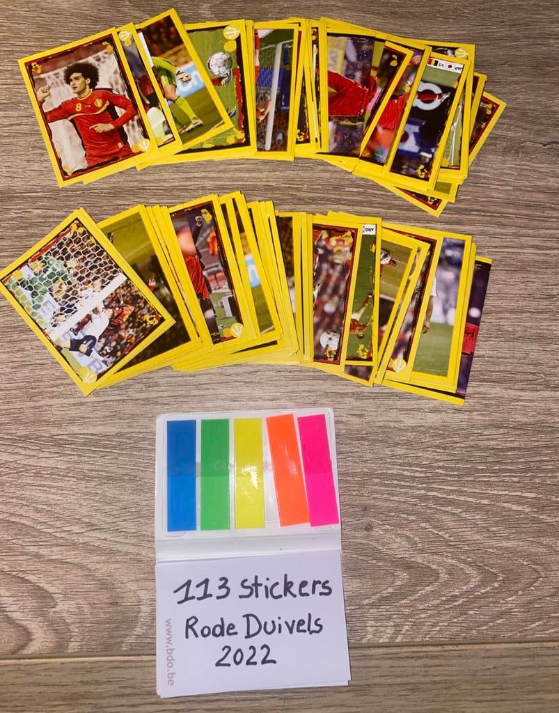🔥 113 stickers - Rode duivels - 2022, Verzamelen, Speelkaarten, Jokers en Kwartetten, Ophalen of Verzenden, Zo goed als nieuw