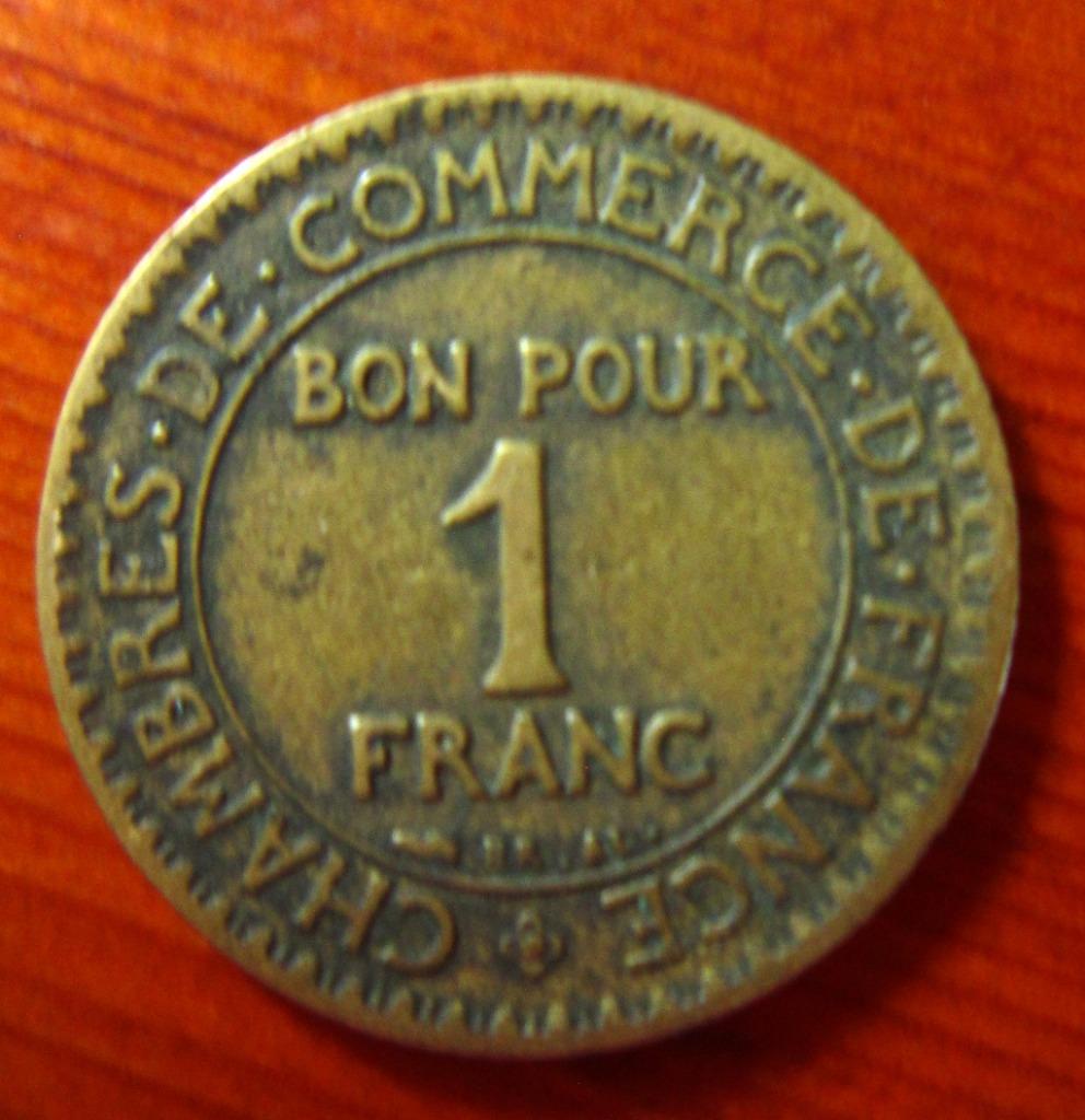 Munt „Goed voor 1 frank” van de Franse Kamer van Koophandel, Verzenden, Frankrijk, Losse munt