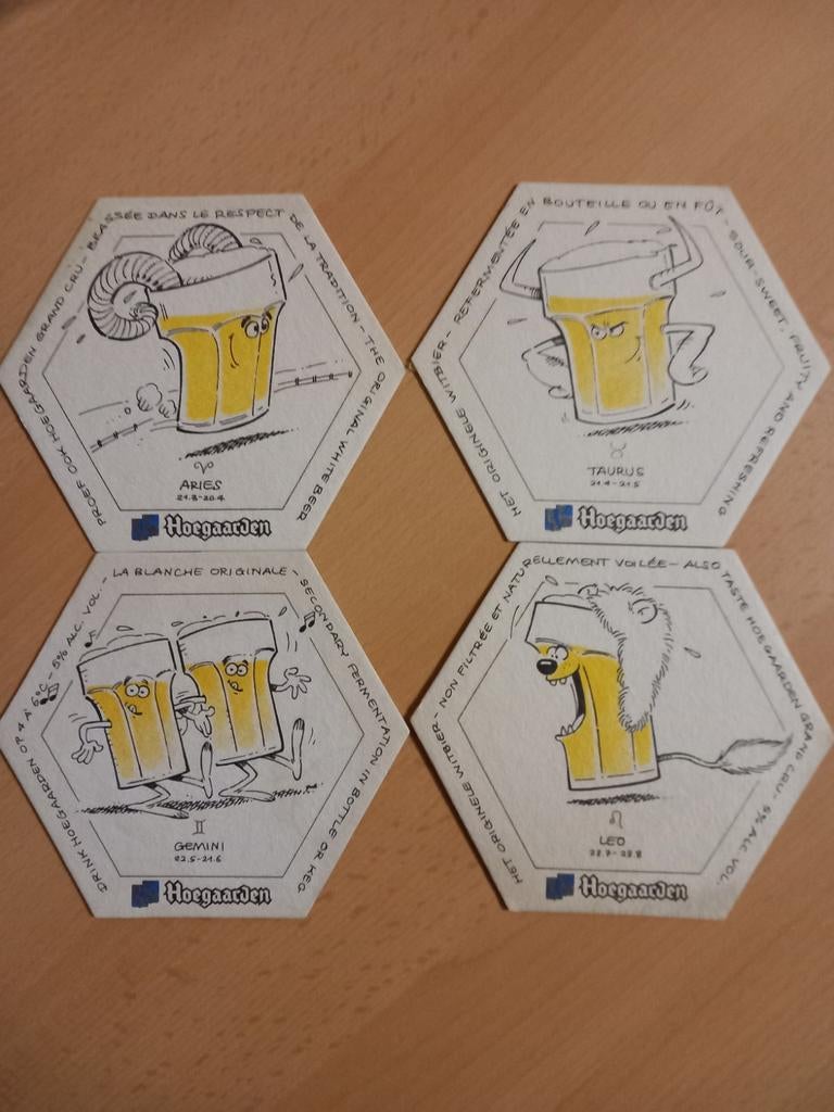 Bierviltjes Hoegaarden (17), Verzamelen, Biermerken, Ophalen of Verzenden, Zo goed als nieuw