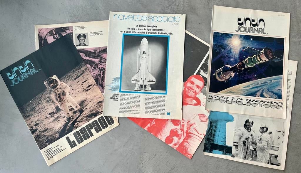 Espace - navette spatiale articles Journal Tintin annees 70