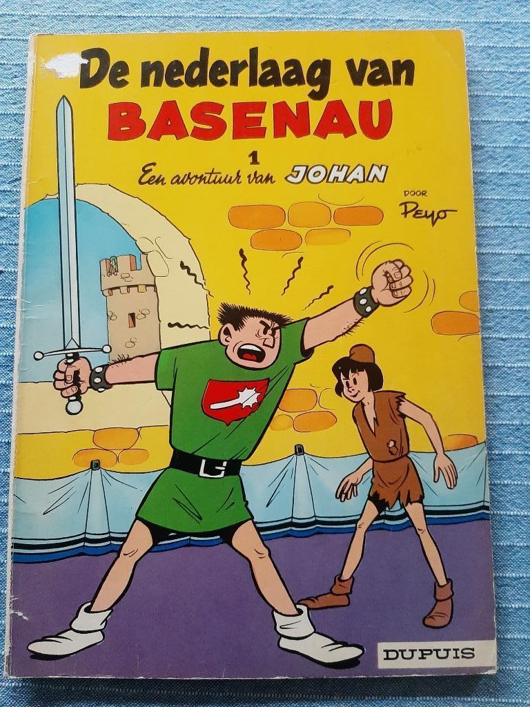 Johan & Pirrewiet 1 - de nederlaag van Basenau 2e druk 1968, Eén stripboek, Ophalen, Gelezen, Peyo