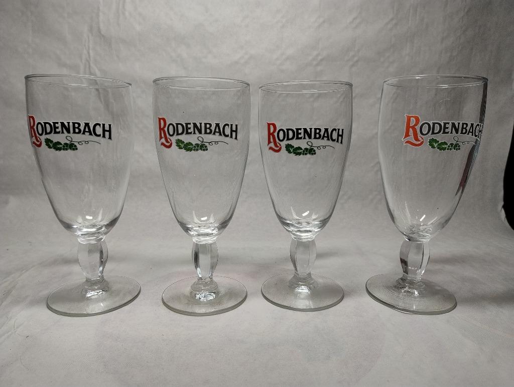 4 bierglazen Rodenbach, Enlèvement ou Envoi, Comme neuf, Verre à bière
