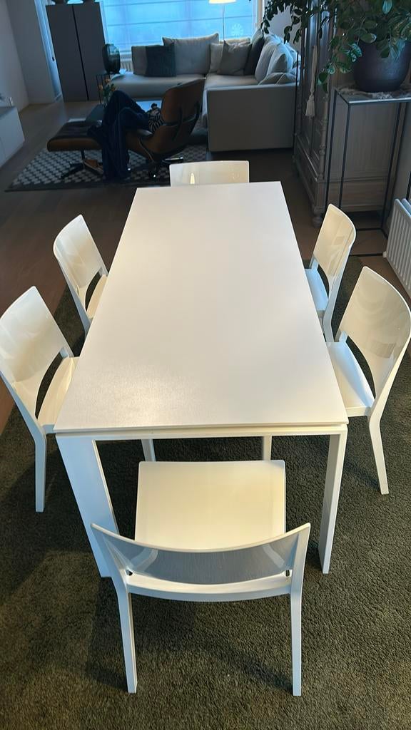 Kartell - Enkel nog 6 stoelen te koop / wit, Minder dan 50 cm, Tot twee personen, Minder dan 50 cm, Ophalen of Verzenden