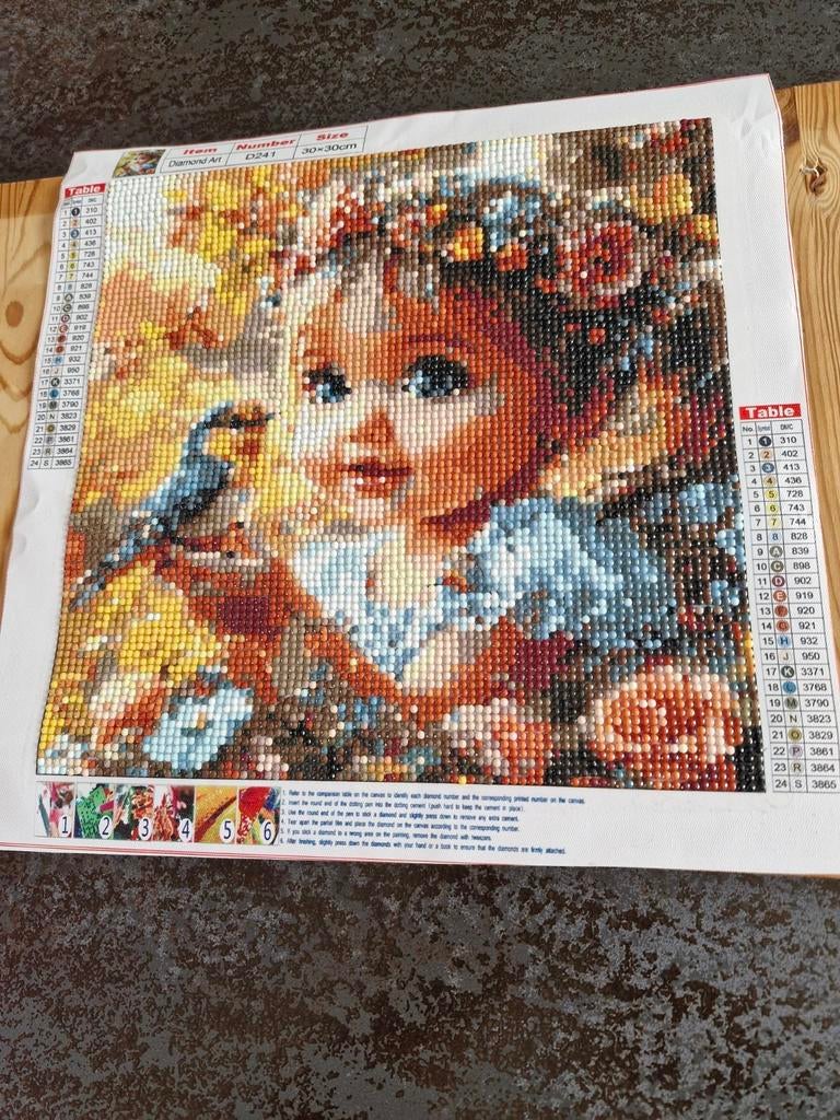 Diamonds petite fille 30 cmx 30 cm, Enlèvement ou Envoi, Neuf