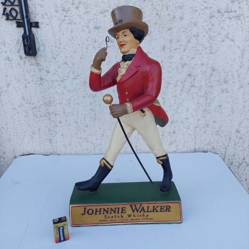 JOHNNIE WALKER WHISKY DANDY STRIDING MAN STANDBEELD FIGUUR, Ophalen of Verzenden, Gebruikt, Overige typen
