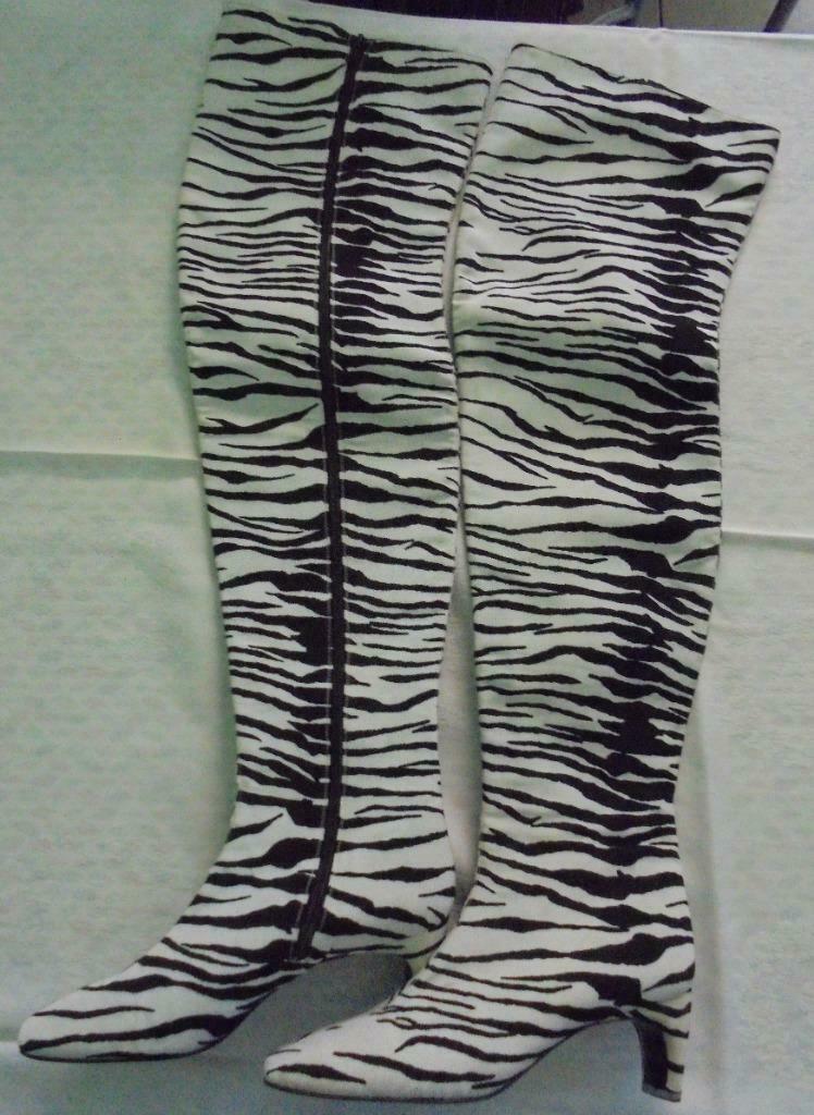 PHILIPPE MODEL Paris Zebra sexy overknee laarzen maat 37, Ophalen, Hoge laarzen, Overige kleuren, Nieuw
