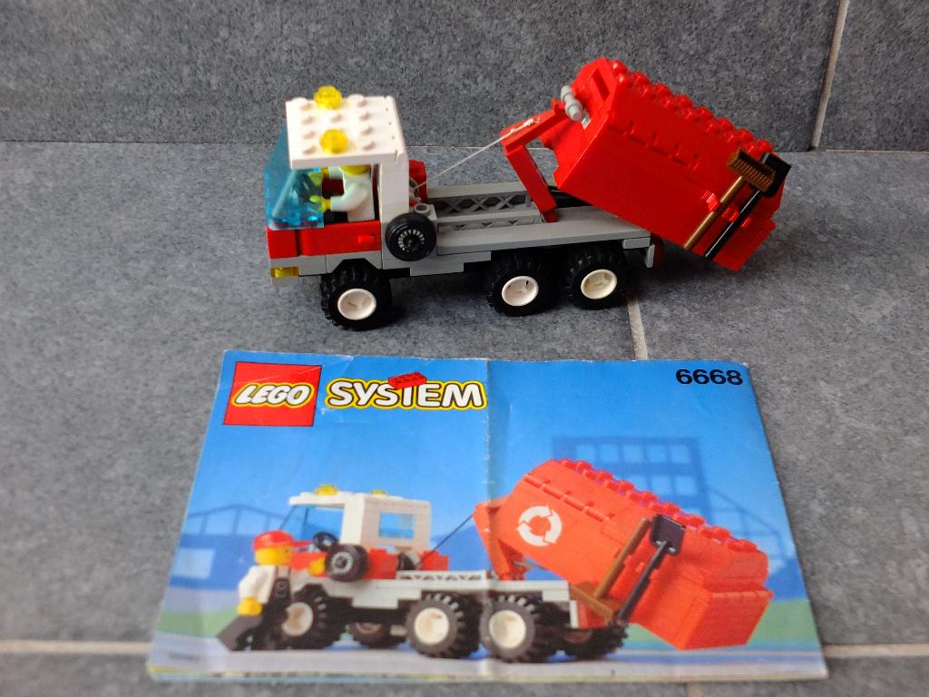 Lego 6668 - Camion poubelle (Recycle Truck), 1992, Enlèvement ou Envoi, Utilisé, Ensemble complet, Lego