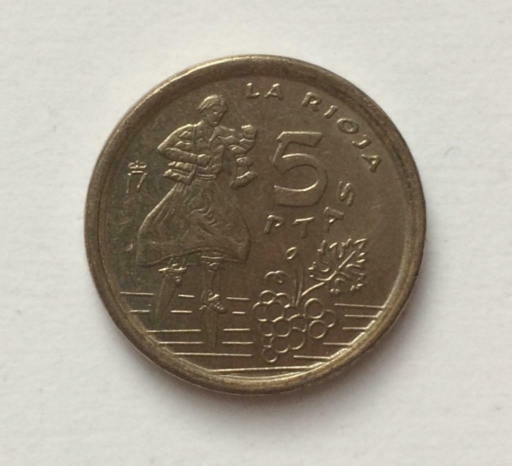 5 pesetas (1996), Ophalen of Verzenden, Overige landen, Losse munt