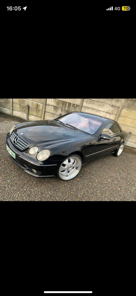YOUNGTIMER Mercedes CL500 coupé V8 AMG packet bwj 2000, Auto's, Automaat, Achterwielaandrijving, Beige, CL