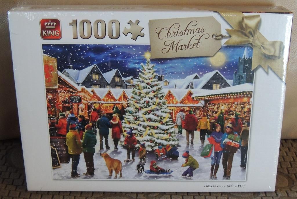 Puzzle 1000 pièces - Christmas Market - Marché de Noël, Ophalen, Legpuzzel