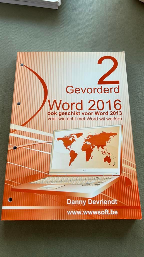 Word 2016 - 2 gevorderd, Boeken, Schoolboeken, Informatica en Computer, Danny Devriendt, Ophalen of Verzenden, Zo goed als nieuw