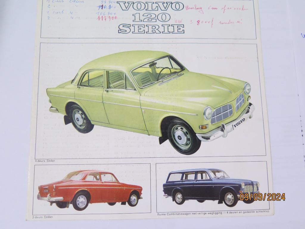 VOLVO  120  AMAZONE  1966 FOLDER, Boeken, Auto's | Folders en Tijdschriften, Verzenden, Volvo