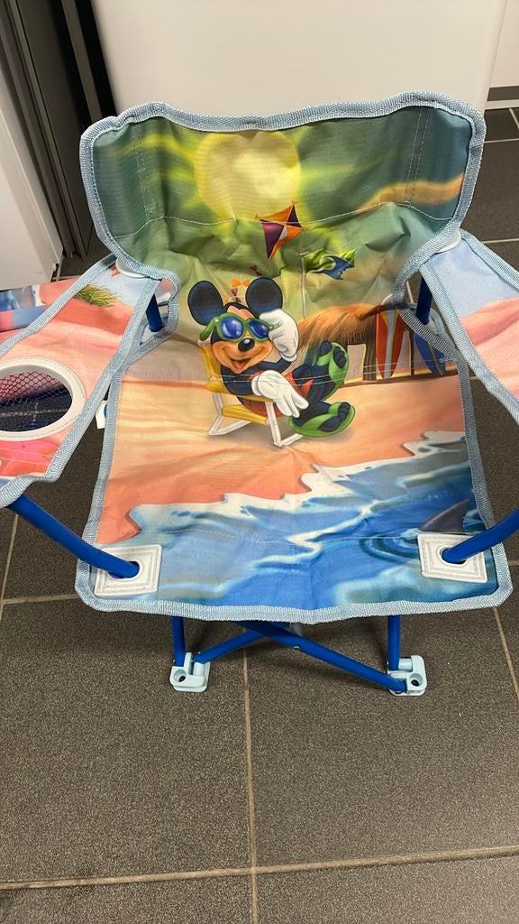 Chaise pliable enfant Mickey, Caravanes & Camping, Enlèvement, Utilisé