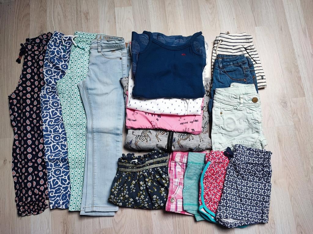 Pakket meisjeskleding zomer maat 3-4 jaar (16 stuks), Ophalen of Verzenden