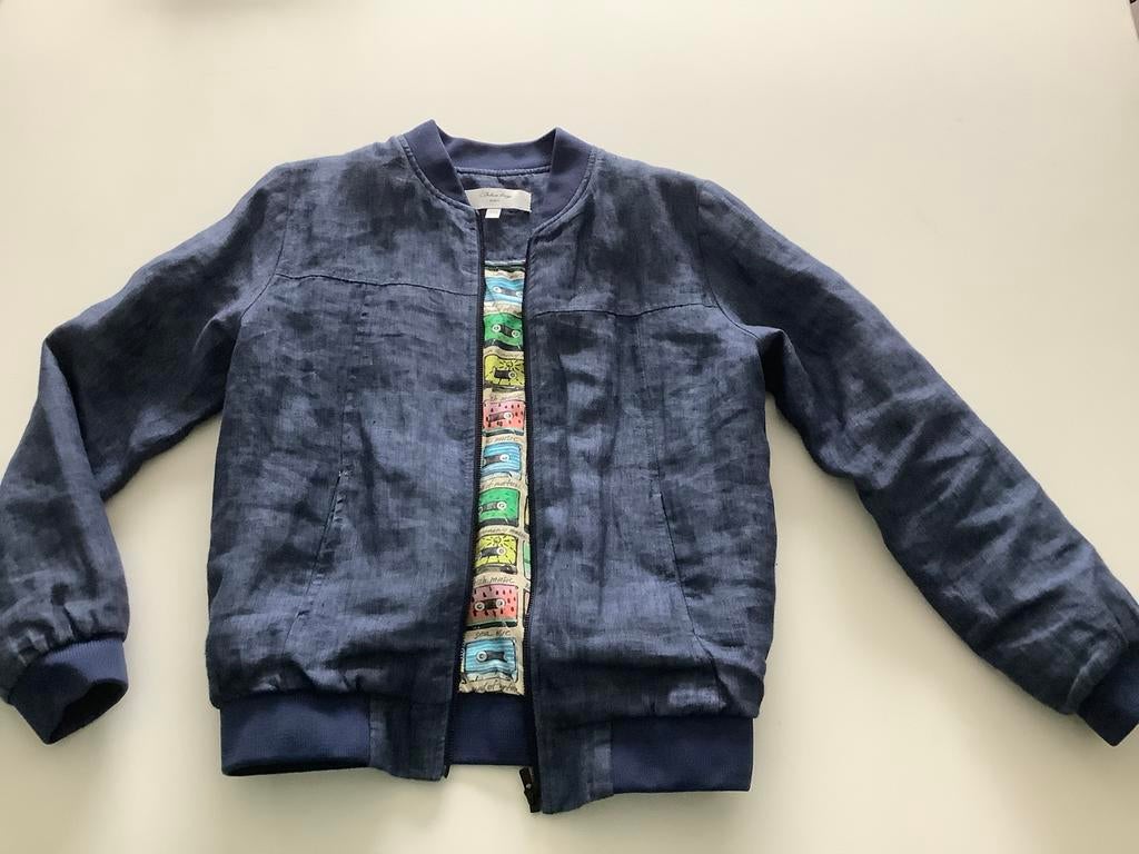 Bomber vestje blue bay maat 134, Trui of Vest, Ophalen of Verzenden, Zo goed als nieuw, Blue Bay