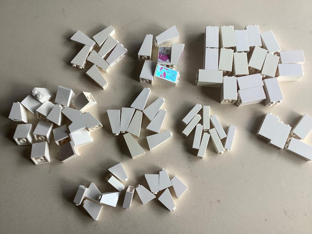 Lego grote witte blokken 78 stuks / 399-2, Ophalen of Verzenden, Gebruikt, Losse stenen, Lego