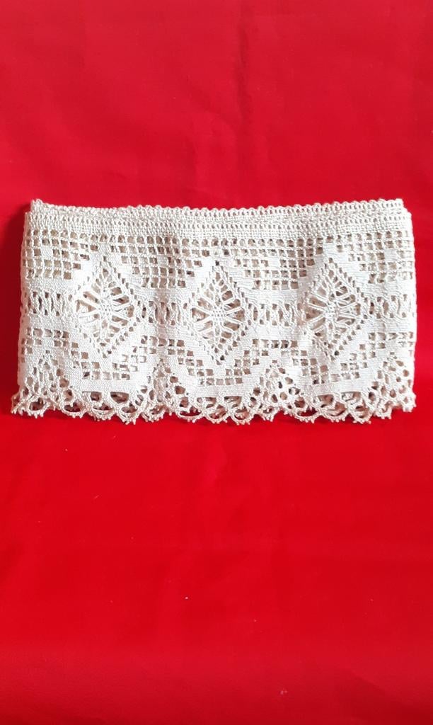 Dentelle crochet écru de 13cm x 2m70, Antiquités & Art, Enlèvement ou Envoi