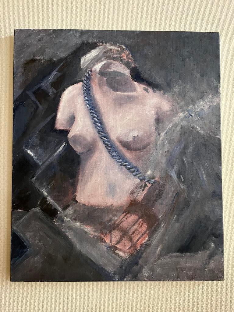 Olieverfschilderij op doek., Ophalen of Verzenden