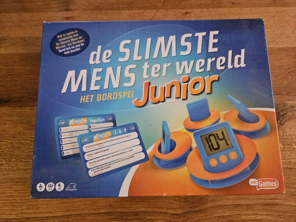 Gezelschapsspel "De slimste mens ter wereld junior", Hobby en Vrije tijd, Drie of vier spelers, Ophalen of Verzenden, Gebruikt