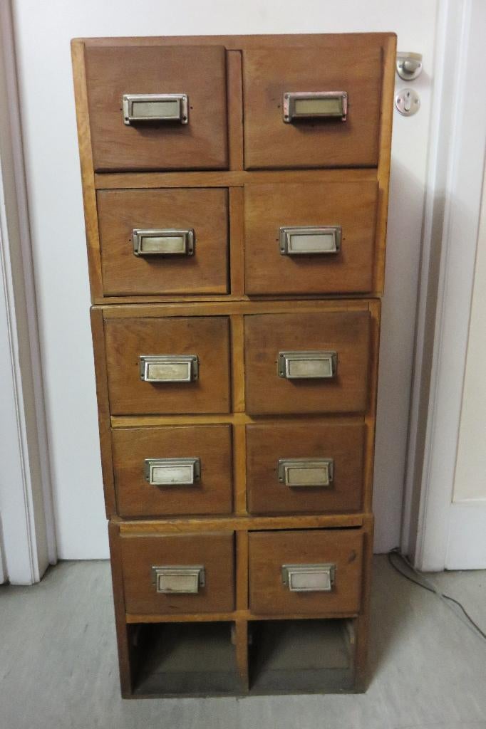 Houten archiefkast, Antiek en Kunst, Ophalen