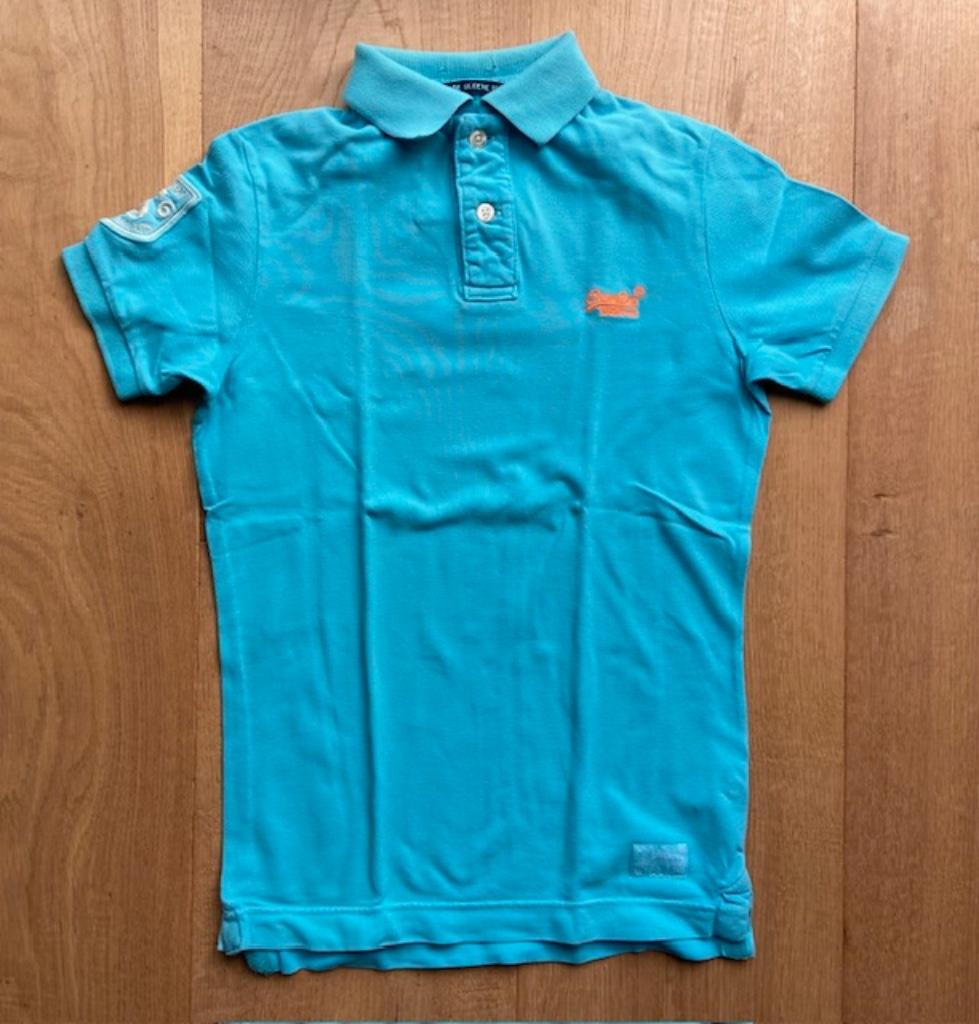 Polo Superdry turquoise Taille S, Enlèvement, Porté, Taille 46 (S) ou plus petite, Orange