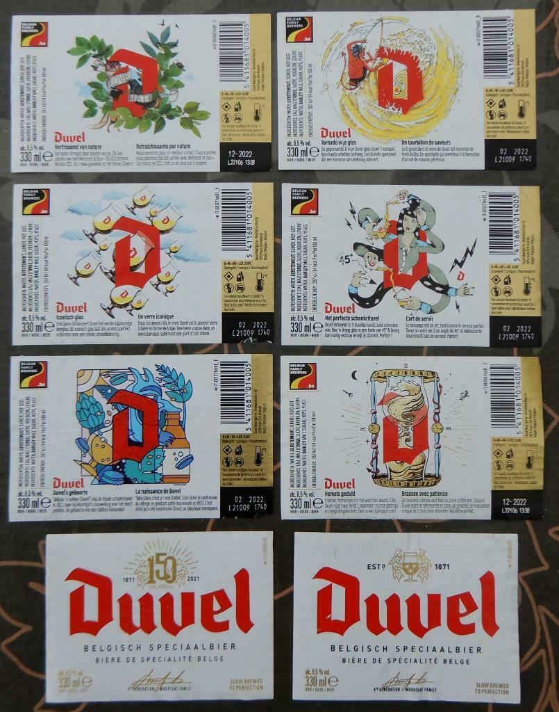 Bieretiket Duvel serie Brouwerij Moortgat (4i9), Ophalen of Verzenden, Gebruikt, Duvel