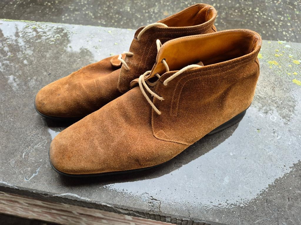 Hoge schoenen Floris van Bommel bruin suede maat 45, Ophalen, Bruin, Floris van Bommel, Gedragen
