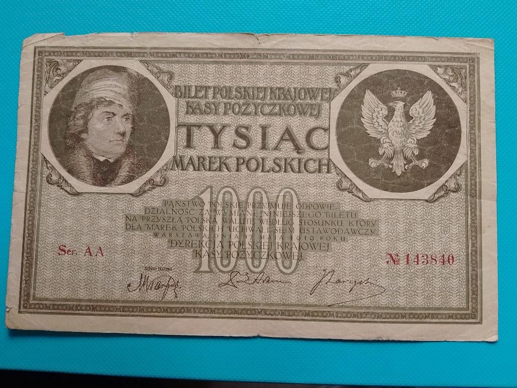 belgische bankbiljetten , poolse marek 1919, Enlèvement ou Envoi, Belgique, Billets en vrac