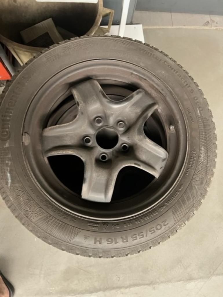 set occasie winterwielen megane 4 2016-2023, Auto-onderdelen, Banden en Velgen, Ophalen, Gebruikt, 16 inch, Banden en Velgen