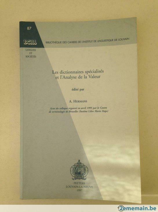 Les dictionnaires spécialisés et l'analyse de la valeur, Ophalen of Verzenden, Gelezen