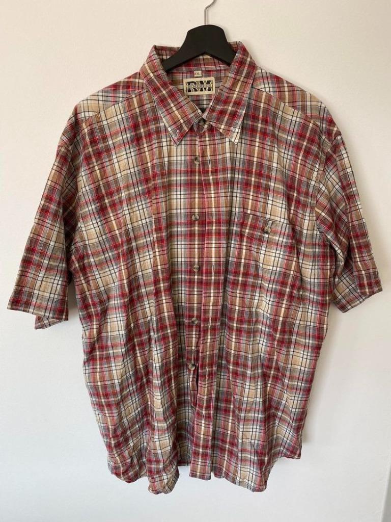 Chemise XXL à carreaux manches courtes, Enlèvement, Porté, Autres tours de cou