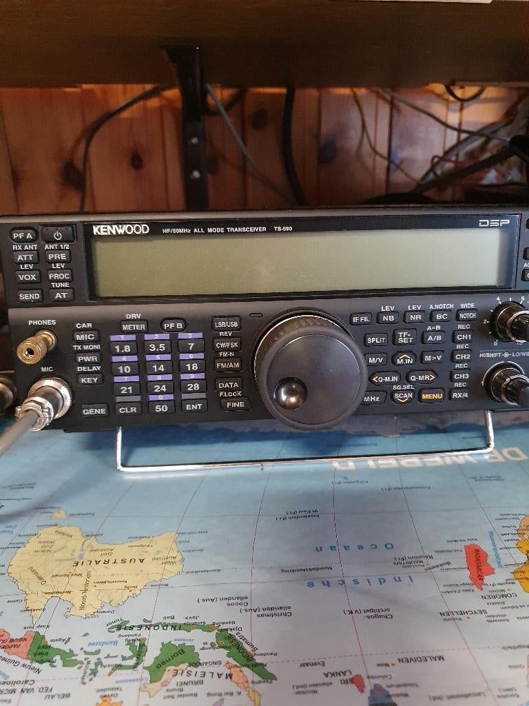 Kenwood 590s en MFJ 3KW 989 C tuner, Telecommunicatie, Ophalen, Zo goed als nieuw, Zender en Ontvanger