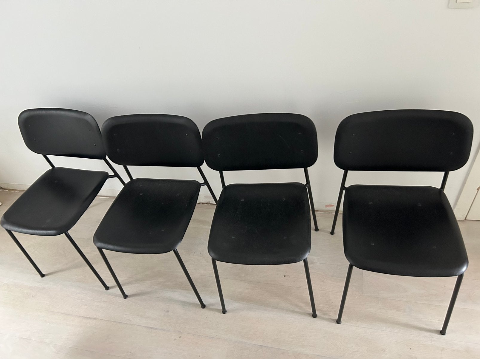 HAY soft edge 45 - Zwart (6 stoelen), Maison & Meubles, Chaises, Enlèvement, Comme neuf, Noir, Cinq, Six Chaises ou plus
