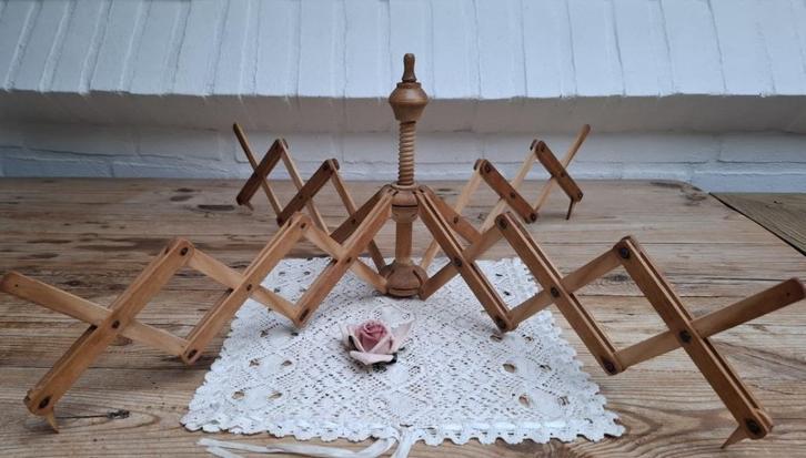 Oude houten garenwinder + losse voet, voor de knutselaar, Antiek en Kunst, Ophalen of Verzenden