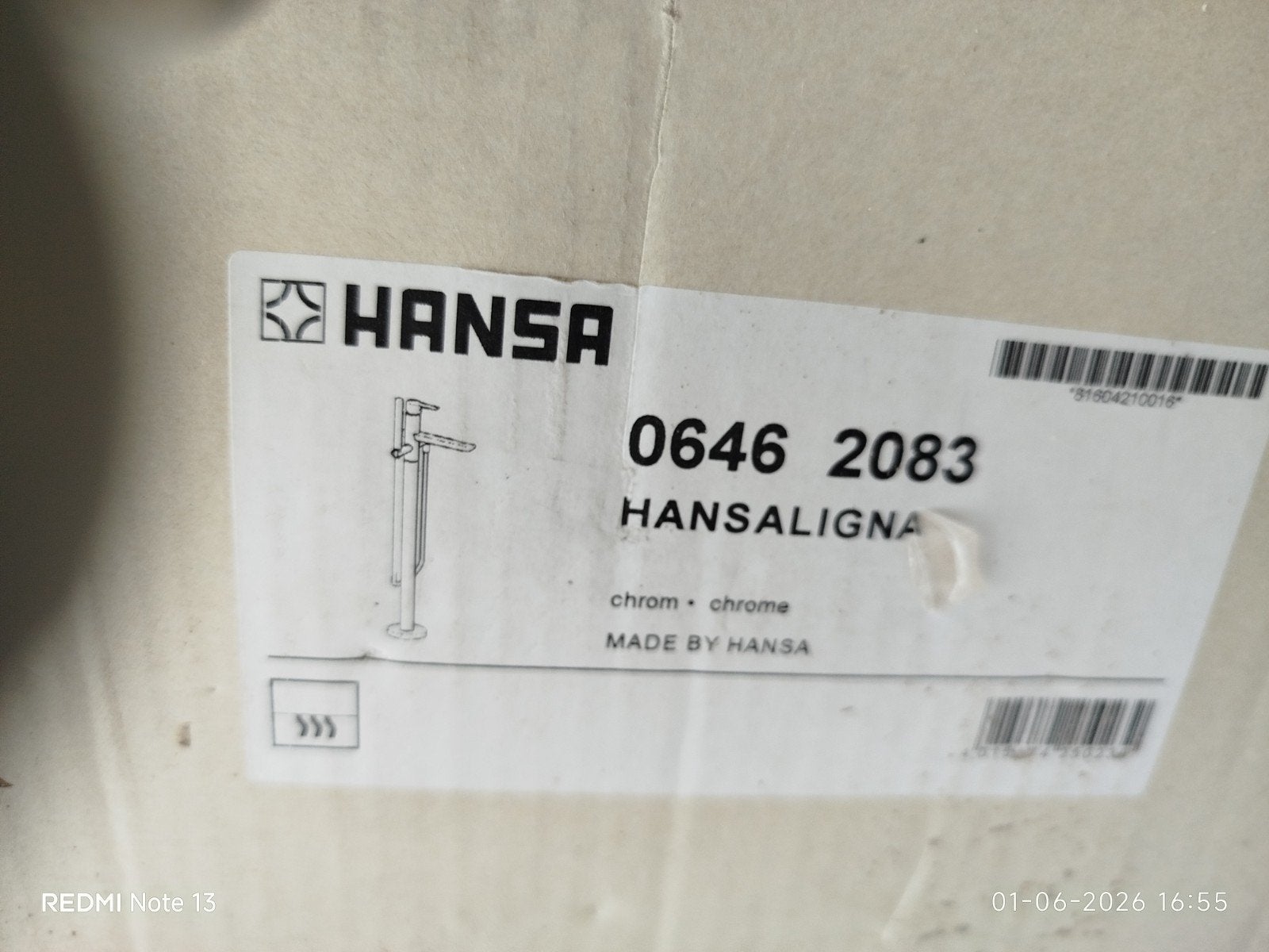 Robinet de bain autoportant Hansa, Enlèvement, Baignoire