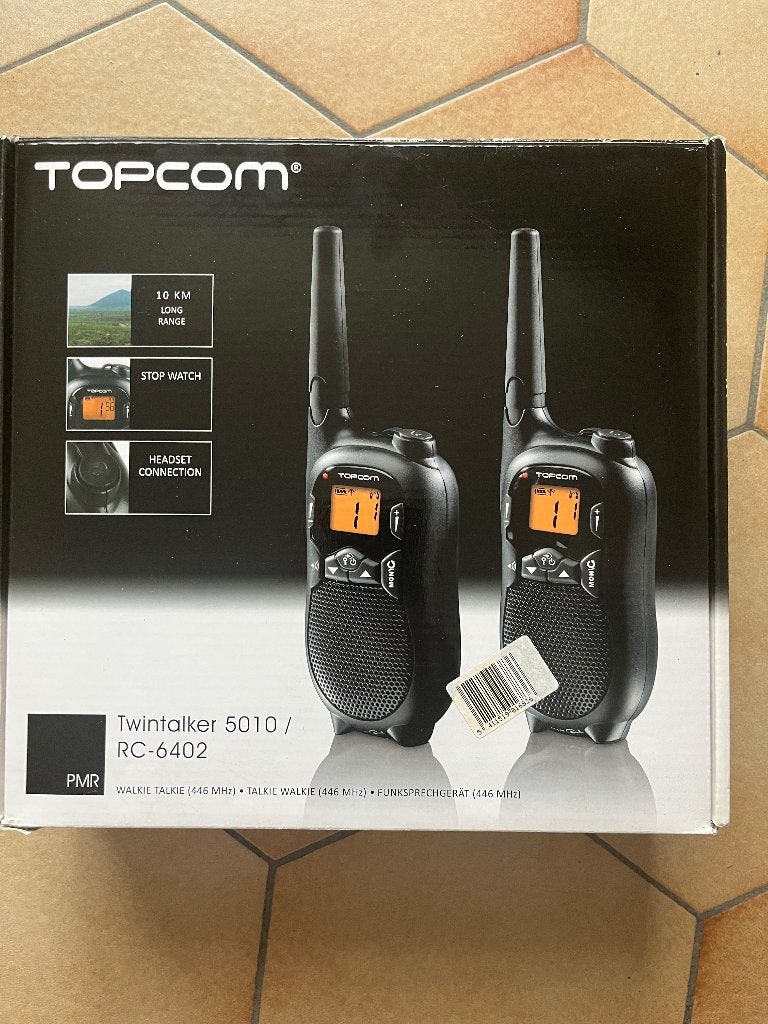 Topcom walki talki bereik van 10 km, Télécoms, Enlèvement, Neuf, 5 à 15 km, Talkie-walkie ou Walkie-talkie
