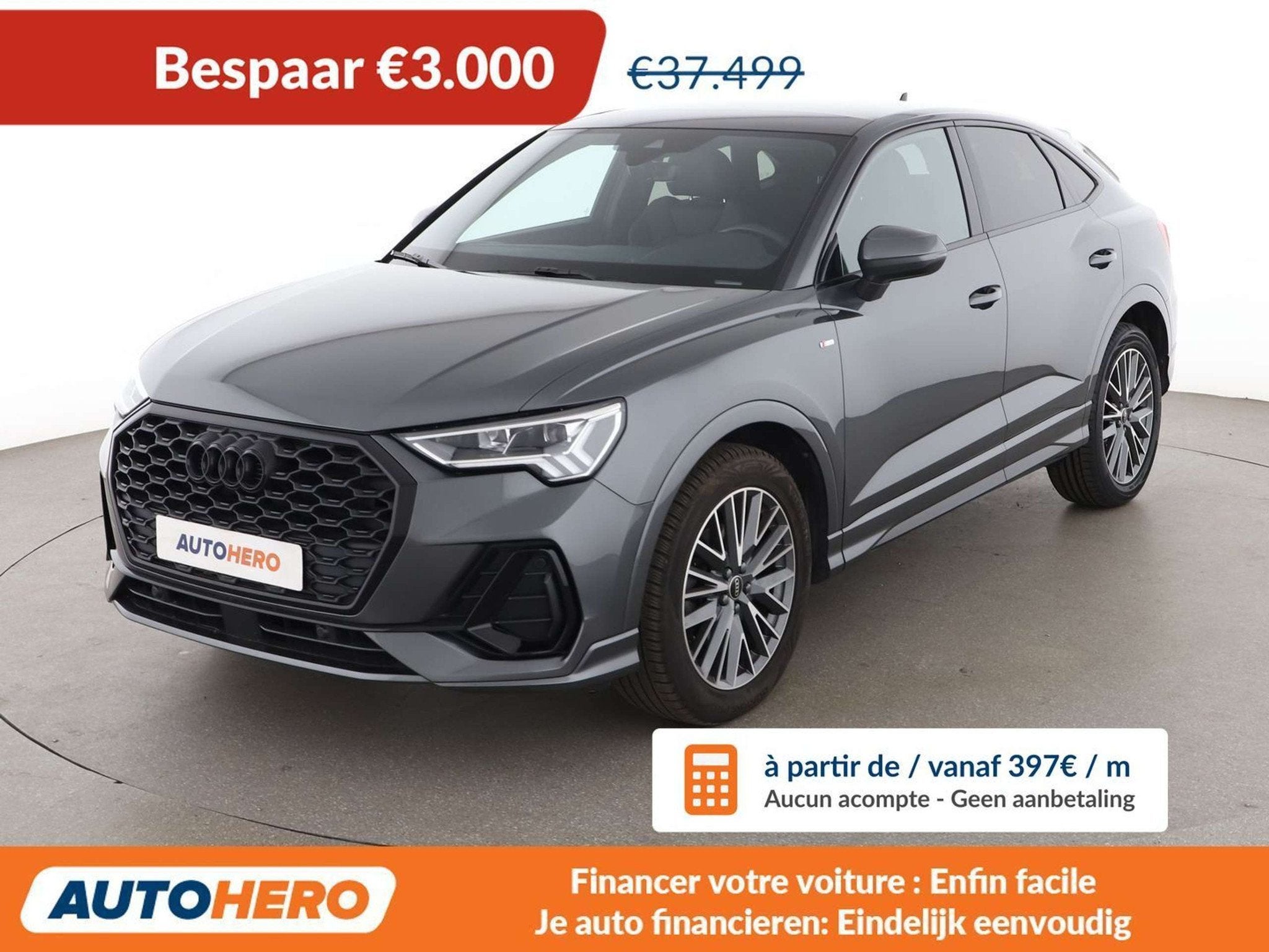 Audi Q3 35 TDI S line (bj 2024, automaat), Auto's, Gebruikt, 1655 kg, Leder, 5 deurs