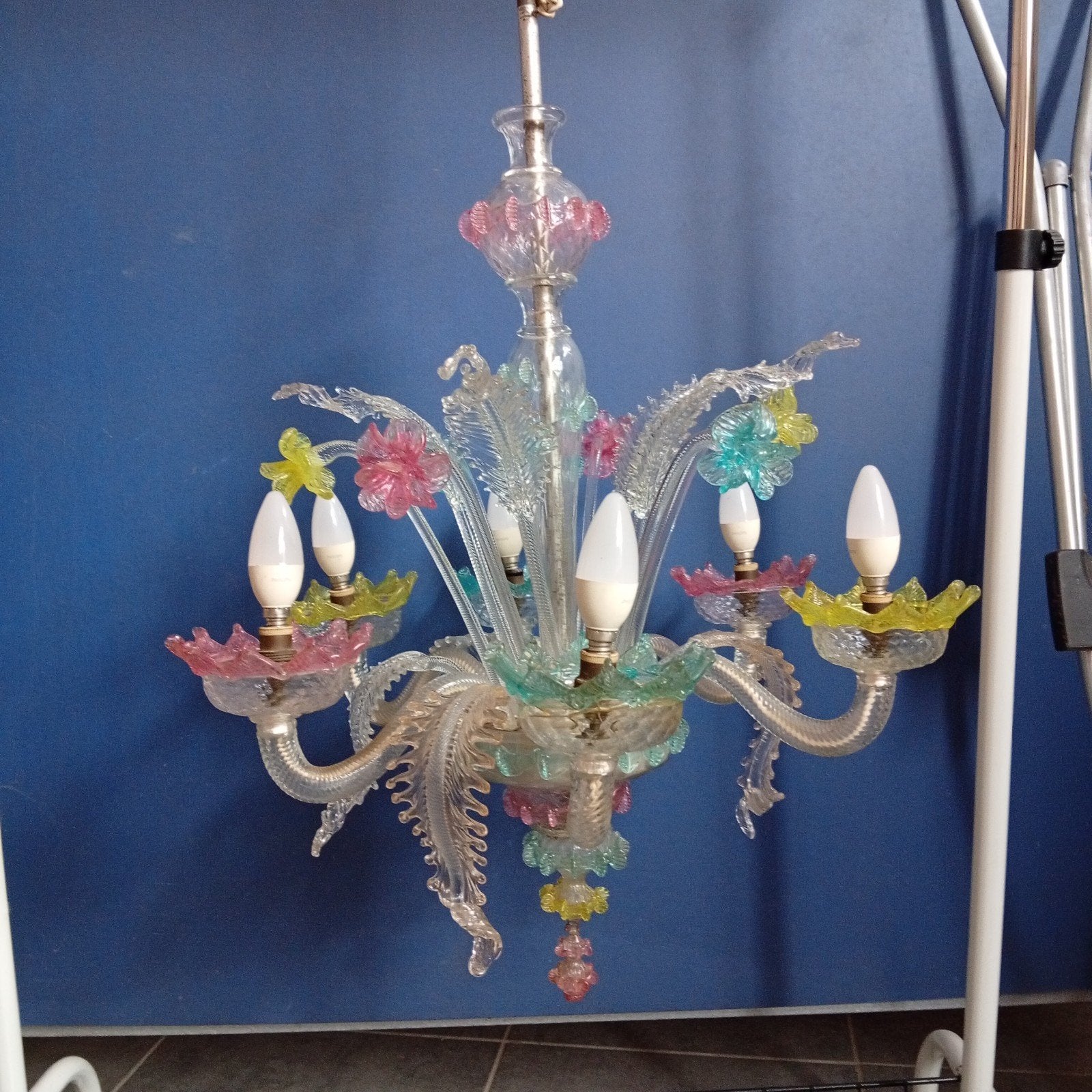 Lustre Murano, Ophalen, Glas