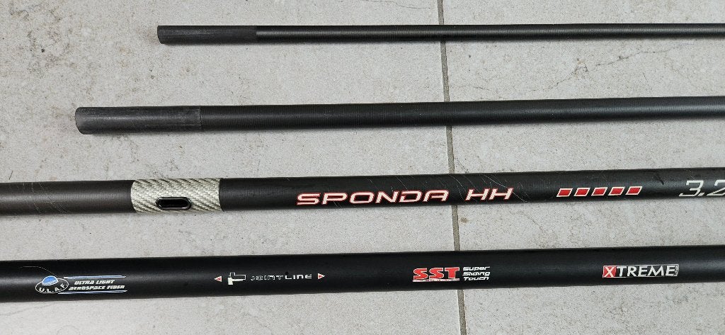 hengel vast - Soibda GG xtreme - colmic 3.2 - 3.9mt - carbon, Ophalen, Gebruikt, Vaste hengel