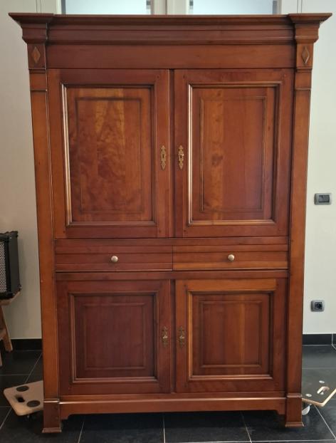 kast, Strak, Avec tablette(s), Cerisier, Comme neuf