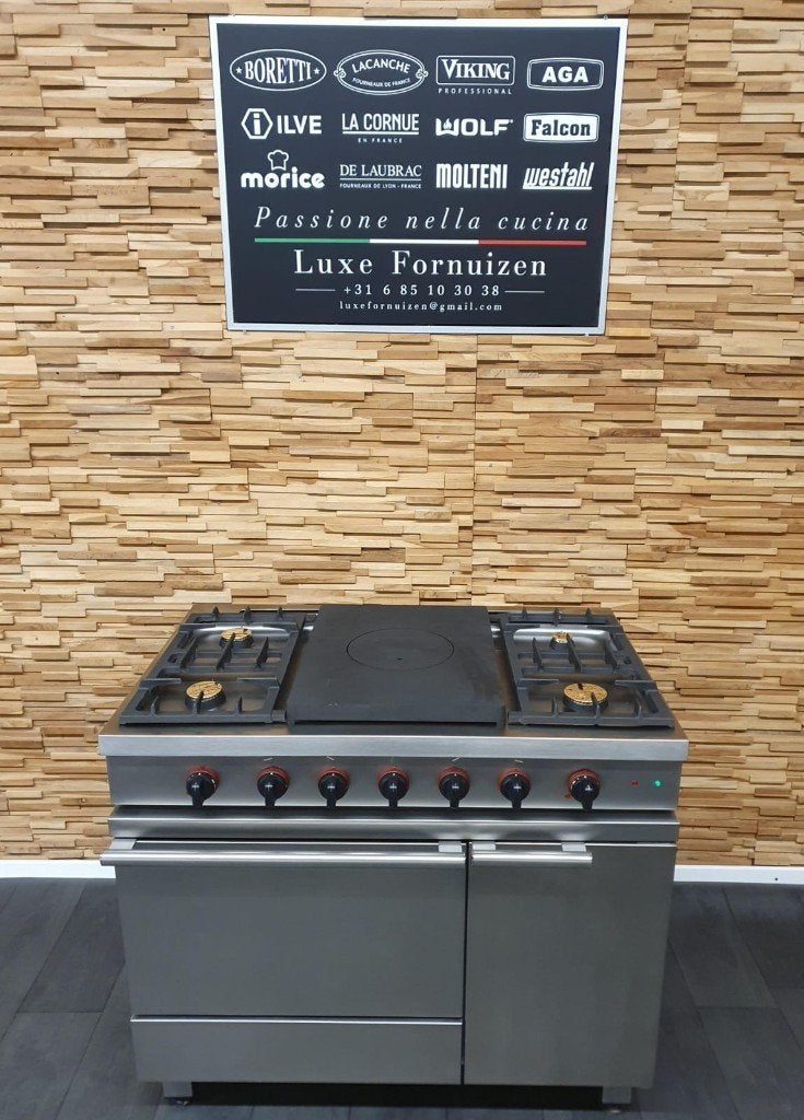 Westahl / Lacanche gasfornuis 100cm rvs 2 ovens Coupe de Feu, 60 cm of meer, Ophalen of Verzenden, Zo goed als nieuw, Energieklasse A of zuiniger